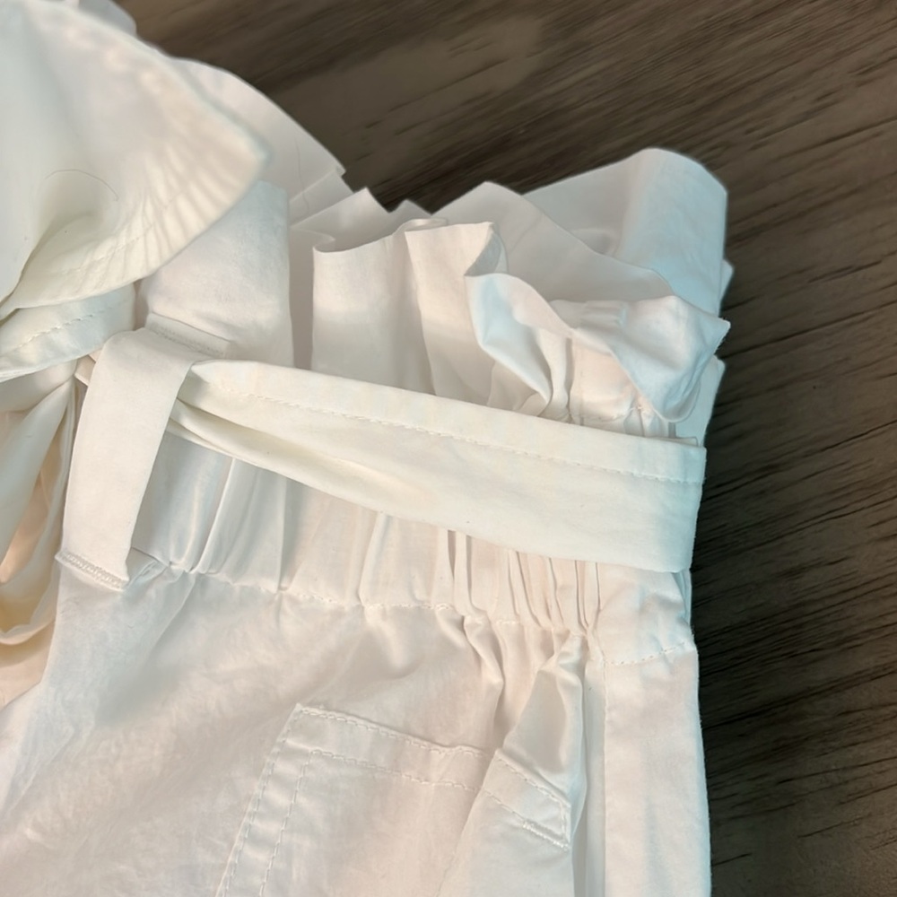 EVERLANE EASY BUTTON FRONT WHITE MIDI  SKIRT SIZE XL - Picture 16 of 16